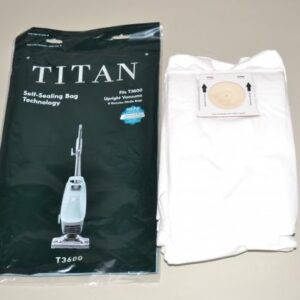 Titan vacuum cleaner bag with packaging and filter.